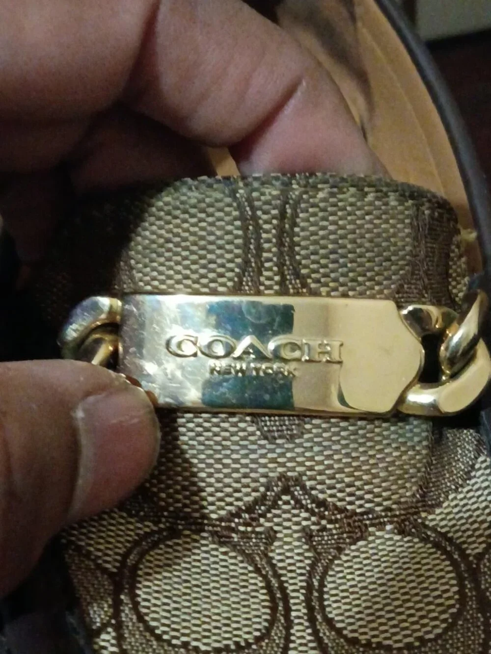 Coach Women's Olive A01918 Brown Monogram Print Slip-On Loafer Flats Size 7.5B